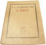 Sima - JOUVE; PIERRE; JEAN: LA SYMPHONIE A DIEU. - 1930. Barevný lept (sign. v desce) JOSEF ŠÍMA.
