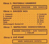 VOSKOVEC A WERICH: PĚST NA OKO. - 1947. Plakát na první poválečné uvedení této hry; 27. dubna 1947. /w/