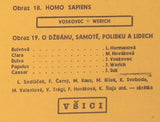 VOSKOVEC A WERICH: PĚST NA OKO. - 1947. Plakát na první poválečné uvedení této hry; 27. dubna 1947. /w/
