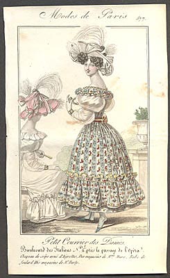 Modes de Paris, ručně kolorovaná rytina, no. 577 - 1.pol. 19. st.