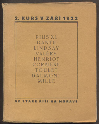 2. KURS V ZÁŘÍ 1922.