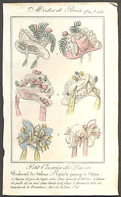 Modes de Paris, ručně kolorovaná rytina, no. 50 / 553 - 1.pol. 19. st.