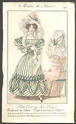 Modes de Paris, ručně kolorovaná rytina, no. 559 - 1.pol. 19. st.