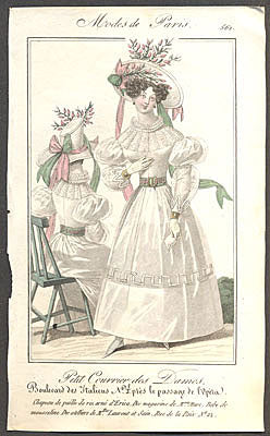 Modes de Paris, ručně kolorovaná rytina, no. 561 - 1.pol. 19. st.