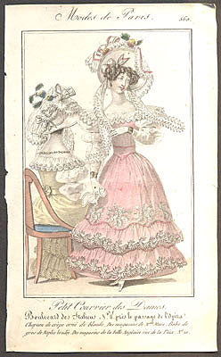 Modes de Paris, ručně kolorovaná rytina, no. 560 - 1.pol. 19. st.