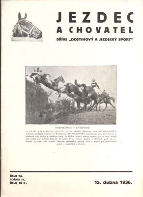 JEZDEC A CHOVATEL. - Roč. IV., č. 76, 1936.