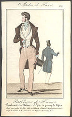 Modes de Paris, ručně kolorovaná rytina, no. 627 - 1.pol. 19. st.