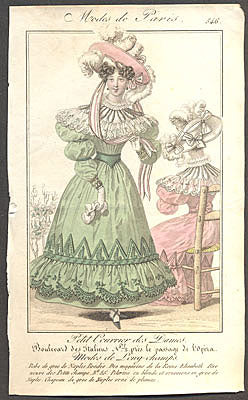Modes de Paris, ručně kolorovaná rytina, no. 546 - 1.pol. 19. st.