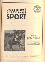 DOSTIHOVÝ A JEZDECKÝ SPORT. - Roč. IV., č. 4, 1929.
