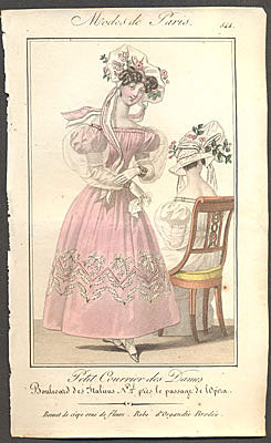 Modes de Paris, ručně kolorovaná rytina, no. 544 - 1.pol. 19. st.