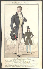 Modes de Paris, ručně kolorovaná rytina, no. 543 - 1.pol. 19. st.