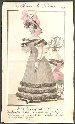 Modes de Paris, ručně kolorovaná rytina, no. 535 - 1.pol. 19. st.