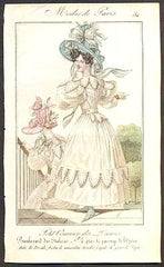 Modes de Paris, ručně kolorovaná rytina, no. 584 - 1.pol. 19. st.