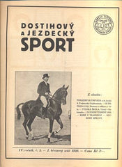 DOSTIHOVÝ A JEZDECKÝ SPORT. - Roč. IV., č. 5, 1929.
