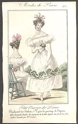 Modes de Paris, ručně kolorovaná rytina, no. 575 - 1.pol. 19. st.
