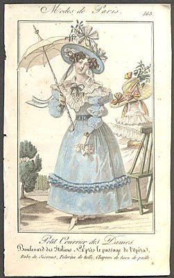 Modes de Paris, ručně kolorovaná rytina, no. 563 - 1.pol. 19. st.