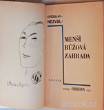 NEZVAL; VÍTĚZSLAV: MENŠÍ RŮŽOVÁ ZAHRADA. - 1926. 1. vyd. Odeon sv. 12. JOSEF ŠÍMA; TOYEN; JINDŘICH ŠTYRSKÝ; KAREL TEIGE.