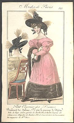 Modes de Paris, ručně kolorovaná rytina, no. 527 - 1.pol. 19. st.