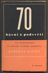 NEZVAL, VÍTĚZSLAV: 70 BÁSNÍ Z PODSVĚTÍ. - 1938.