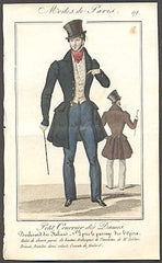 Modes de Paris, ručně kolorovaná rytina, no. 578 - 1.pol. 19. st.