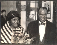 Chochola - LOUIS ARMSTRONG. Praha; 1965. Orig. fotografie; s autorským popisem na rubu: "Foto Václav Chochola". 180x250