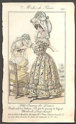 Modes de Paris, ručně kolorovaná rytina, no. 547 - 1.pol. 19. st.