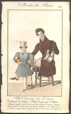 Modes de Paris, ručně kolorovaná rytina, no. 564 - 1.pol. 19. st.