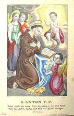 SVATÝ OBRÁZEK. - 19. stol.; kolorovaný dřevoryt.