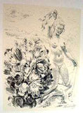 1954. Signovaná litografie 170x125; podpis Jaroslava Seiferta.