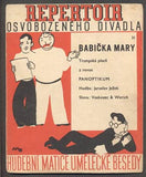 Hoffmeister - JEŽEK, JAROSLAV:  BABIČKA MARY. - 1935. Slova Voskovec a Werich. Osvobozené divadlo.