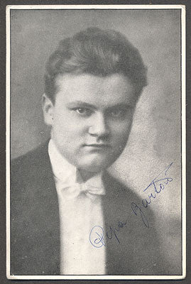 PEPA BARTOŇ. Houslista.  -   fotografie s podpisem. 1935.