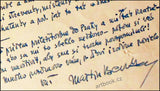 MARTIN BENKA. Dopis s podpisem, dat. 9.11. 1948
