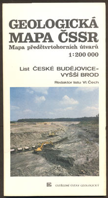 GEOLOGICKÁ MAPA ČSSR - LIST ČESKÉ BUDĚJOVICE - VYŠŠÍ BROD. - 1989.