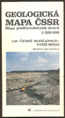 GEOLOGICKÁ MAPA ČSSR - LIST ČESKÉ BUDĚJOVICE - VYŠŠÍ BROD. - 1989.