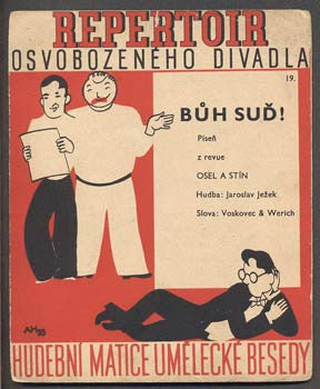 Hoffmeister - JEŽEK, JAROSLAV:  BŮH SUĎ! - 1933. Slova Voskovec a Werich. Osvobozené divadlo.
