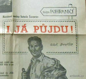 POHRANIČÍ TĚ VOLÁ. -  I JÁ PŮJDU. Nástěnné noviny baterie Suvorov. Agitační leták. / kol. 1955. (západočeské pohraničí).