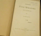 FRANTIŠEK BARTOŠ, LEOŠ JANÁČEK - NÁRODNÍ PÍSNĚ MORAVSKÉ V NOVĚ NASBÍRANÉ. - 1899, 1901.