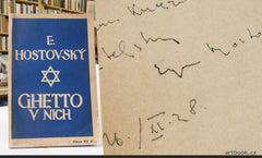HOSTOVSKÝ; EGON: GHETTO V NICH. - 1928. S autorským rukopisným věnováním.
