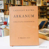 KLÍMA, LADISLAV: ARKANUM. Cogitata. Sentence. - 1934.