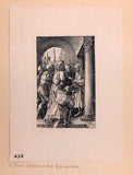 DÜRER, ALBRECHT. Christus vor Pilatus. Mědiryt, ruční papír. - (kol. 1920).