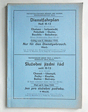 Protektorátní dráhy Čech a Moravy. Služební jízdní řád. CHOCEŇ -LITOMYŠL/PEČKY-KOUŘIM/BOŠICE-BEČVÁRY. 1940.