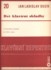 DUSÍK, LADISLAV JAN: DVĚ KLAVÍRNÍ SKLADBY. - 1939.