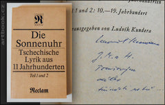 Die Sonnenuhr. Tschechische Lyrik aus 11 Jahrhunderten. - 1987.