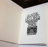 KUPKA; FRANTIŠEK. QUATRE HISTOIRES DE BLANC ET NOIR. - 1996. Reprint; ruční papír.