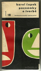 ČAPEK; KAREL: POZNÁMKY O TVORBĚ. - 1959. Obálka ZDENĚK SEYDL.