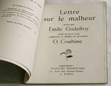 Coubine - GODEFROY; ÉMILE: LETTRE SUR LE MALHEUR. - 1919. Paris; Bernouard. Dřevoryty OTAKAR KUBÍN.
