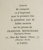 Coubine - GODEFROY; ÉMILE: LETTRE SUR LE MALHEUR. - 1919. Paris; Bernouard. Dřevoryty OTAKAR KUBÍN.