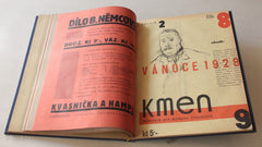 KMEN. Měsíčník pro moderní kulturu.  1926 - 1929. 1. a 2. ročník.  KAREL TEIGE.