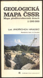 GEOLOGICKÁ MAPA ČSSR - LIST JINDŘICHŮV HRADEC. - 1990.
