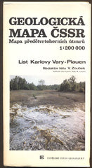 GEOLOGICKÁ MAPA ČSSR - LIST KARLOVY VARY - PLAUEN. 1:200 000. - 1990.